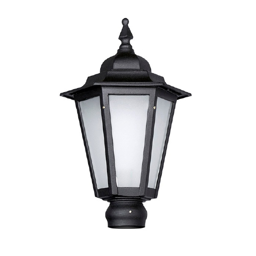 Farol para columna de aluminio e27con vidrio satinado